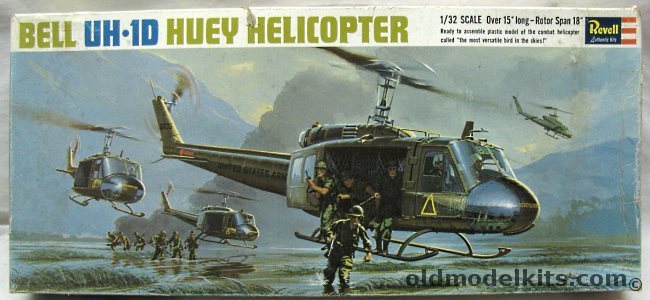 Revell 1/32 Bell Huey Helicopter UH-1D, H286 plastic model kit